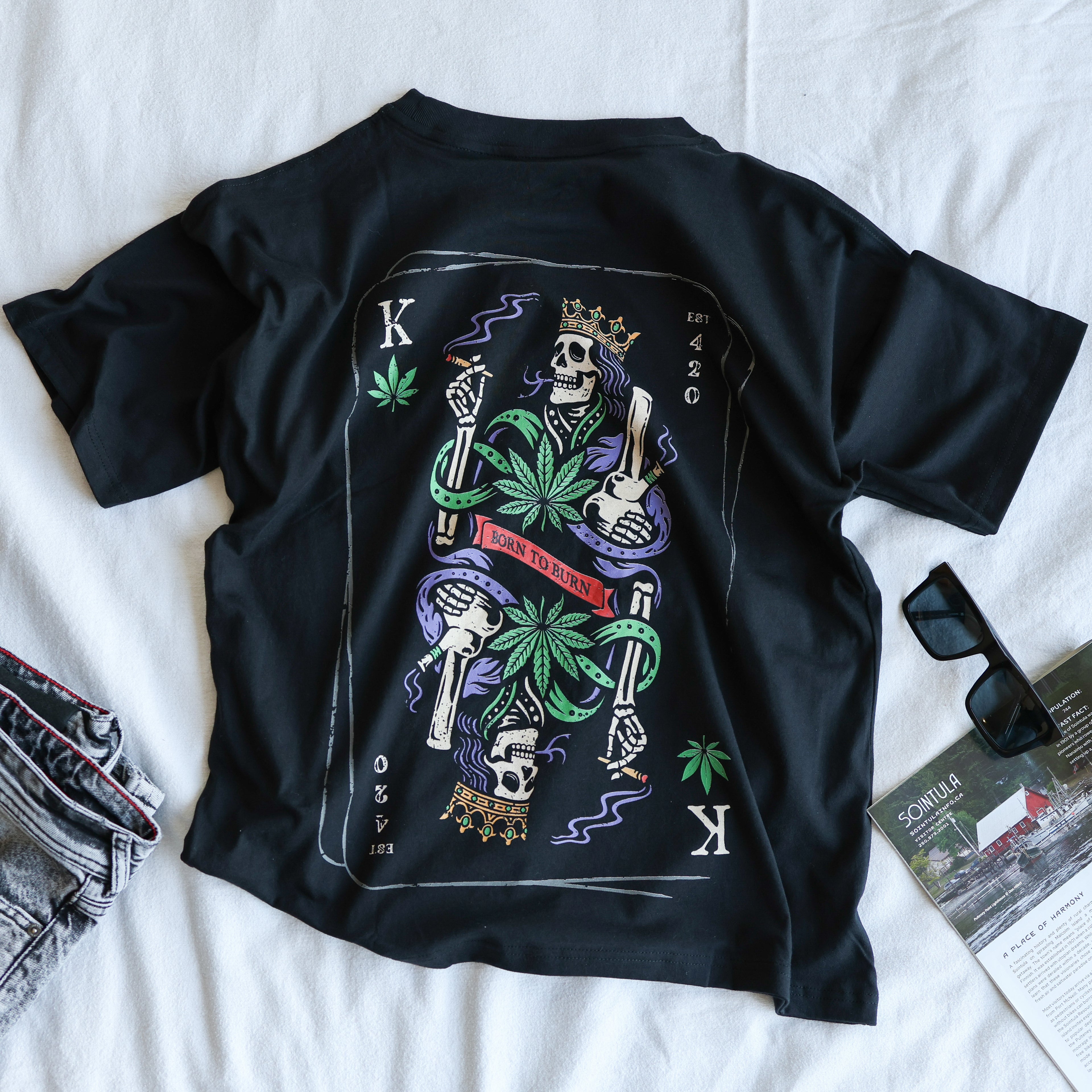 Born to Burn Boxy Tee - Black
