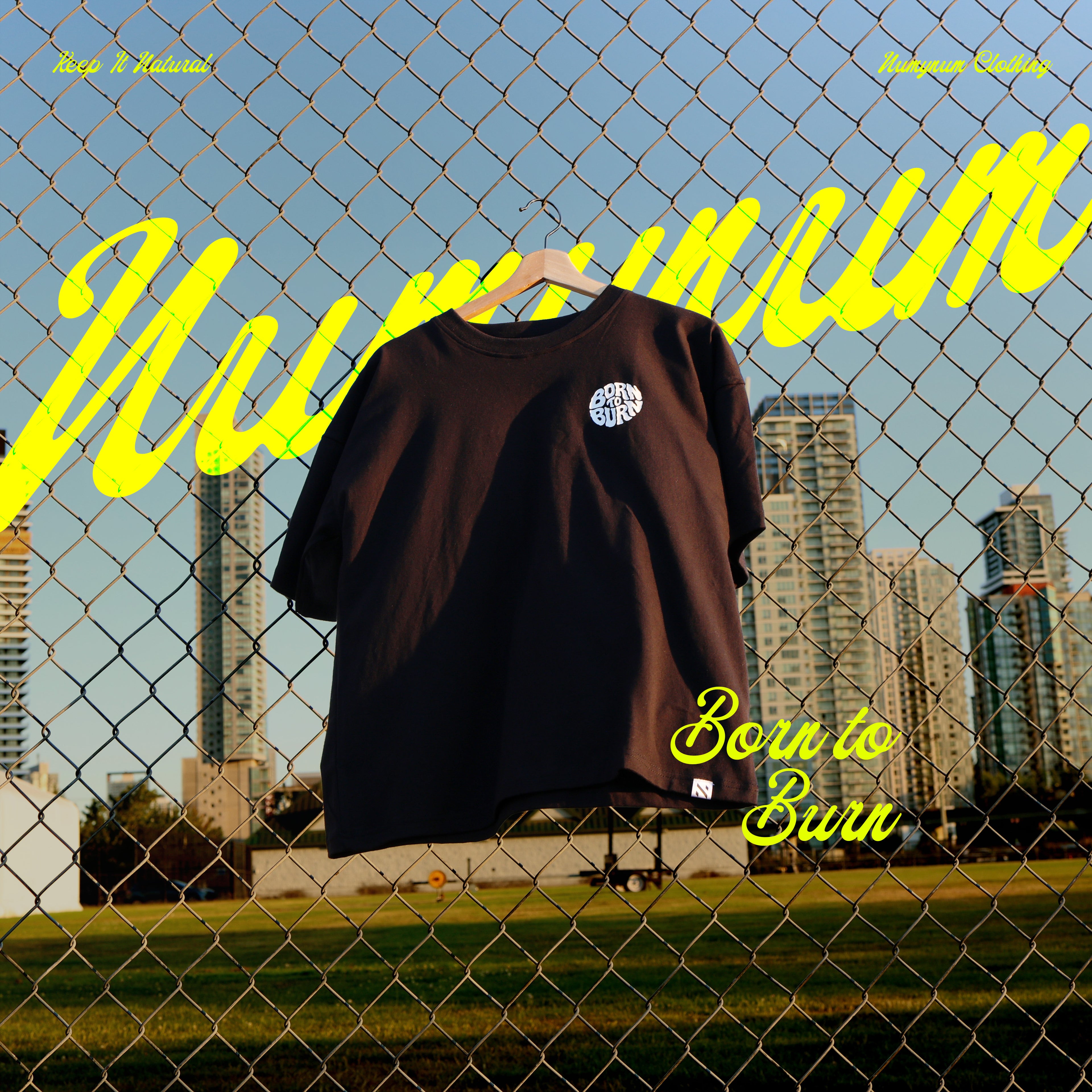 Born to Burn Boxy Tee - Black